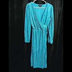 Aqua Long Sleeve Dress